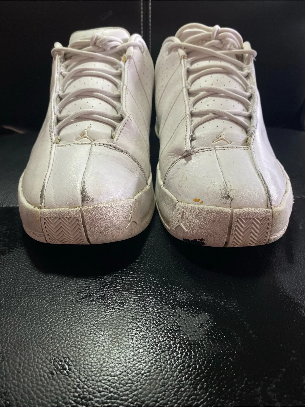 Jordan Team Elite 2 Low Men’s Leather Sneakers in White Size 8.5